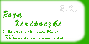 roza kiripoczki business card